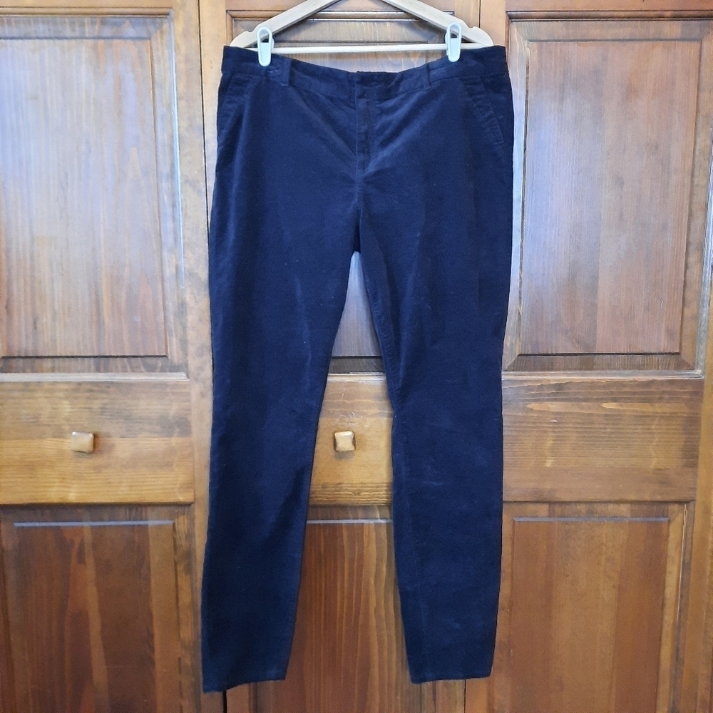 Kut from the Kloth Trouser Skinny black velvet pants size 16
